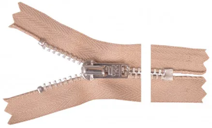 YKK Lynlås Aluminium 15cm 4mm Sand